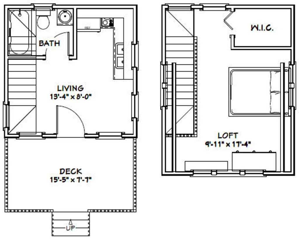14x14-Small-House-3d-1-Bedroom-1-Bath-399-sq-ft-PDF-Floor-Plan-layout-plan