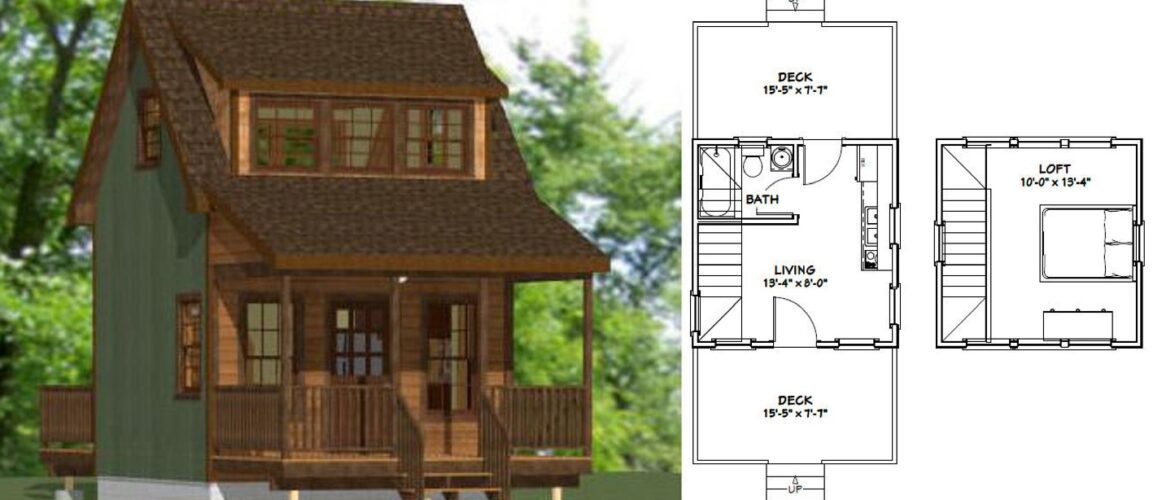 14×14 Small House Plan 343 sq ft PDF Floor Plan