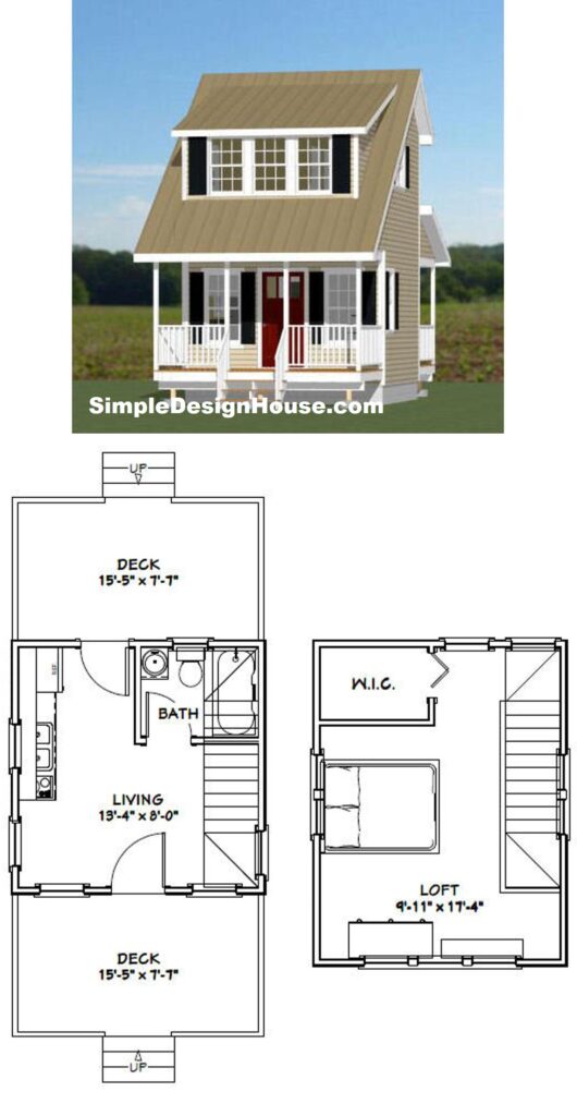 14x14-Tiny-House-3d-1-Bedroom-1-Bath-399-sq-ft-PDF-Floor-Plan-3d