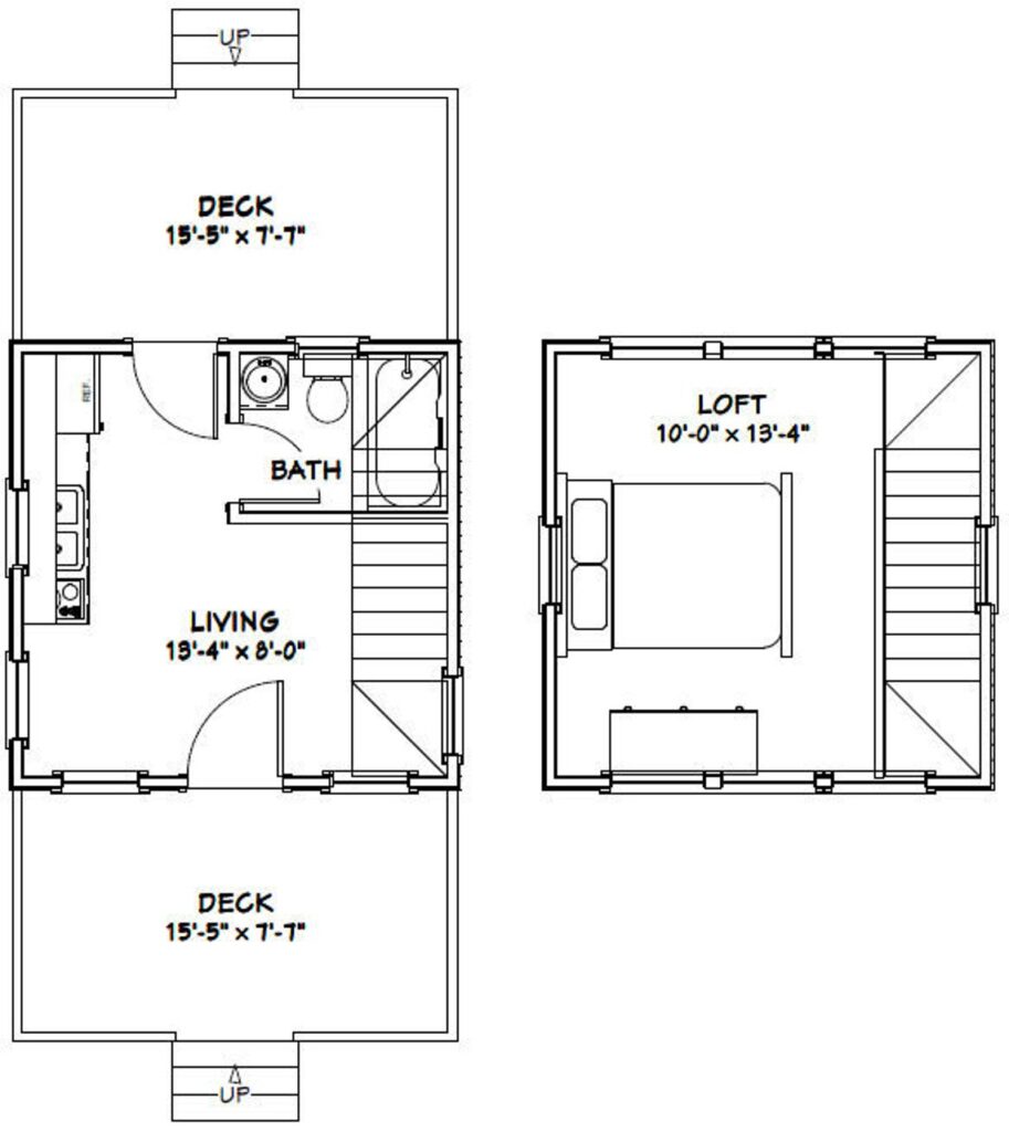 14x14-Tiny-House-Design-1-Bedroom-1-Bath-343-sq-ft-PDF-Floor-Plan-layout-plan