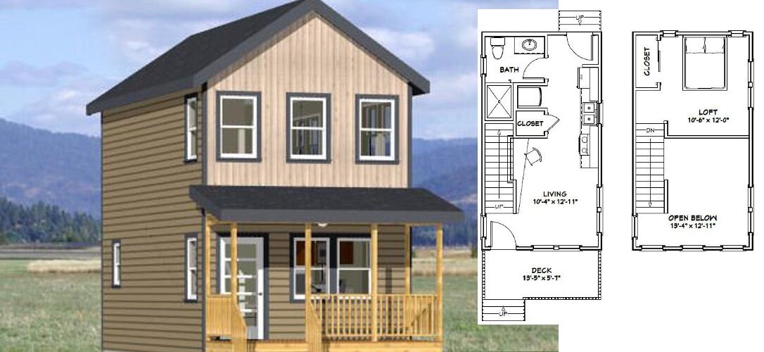 14×26 Small House Plan 493 sq ft PDF Floor Plan