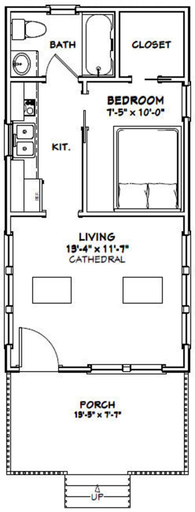 14x28-Small-House-Design-1-Bedroom-1-Bath-391-sq-ft-PDF-Floor-Plan-layout-plan