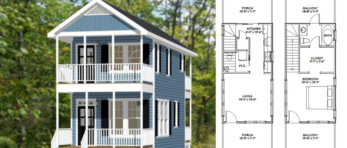 14×28 Small House Design 749 sq ft PDF Floor Plan