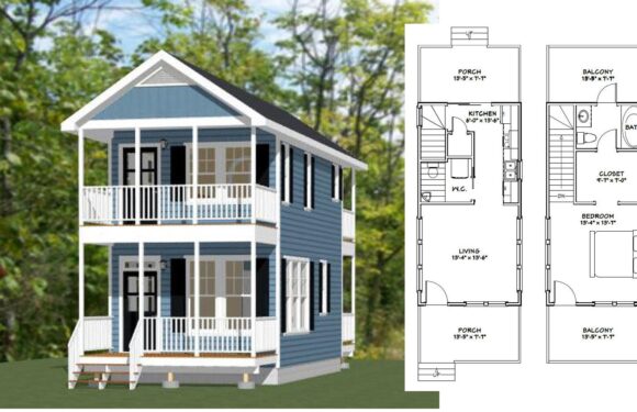 14×28 Small House Design 749 sq ft PDF Floor Plan