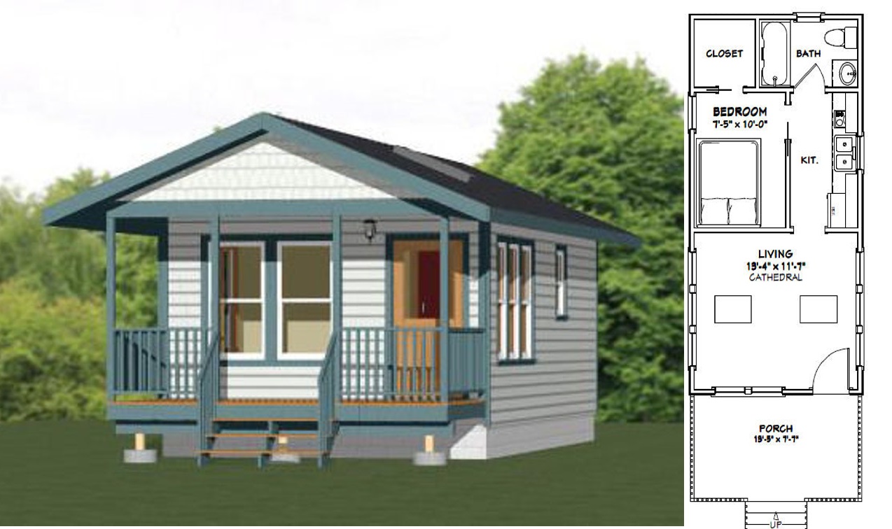 14x28-Small-House-Plan-1-Bedroom-1-Bath-391-sq-ft-PDF-Floor-Plan-C