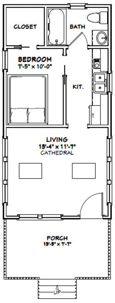 14x28-Small-House-Plan-1-Bedroom-1-Bath-391-sq-ft-PDF-Floor-Plan-layout-plan