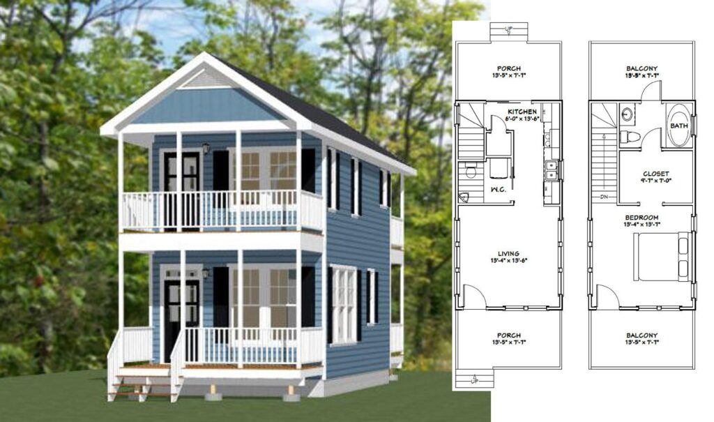 14x28-Tiny-House-Design-1-Bedroom-1.5-Bath-749-sq-ft-PDF-Floor-Plan-C