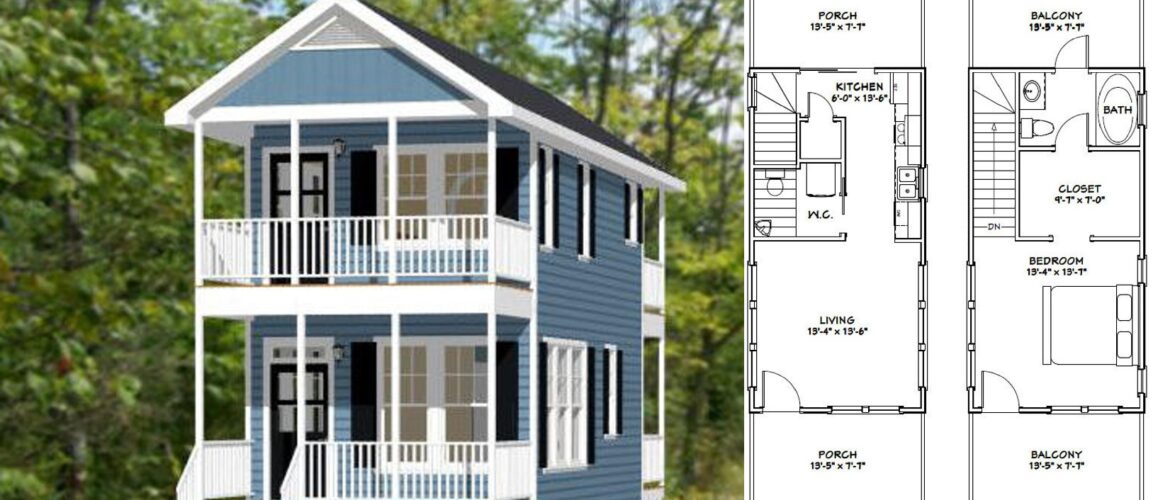14×28 Tiny House Design 749 sq ft PDF Floor Plan