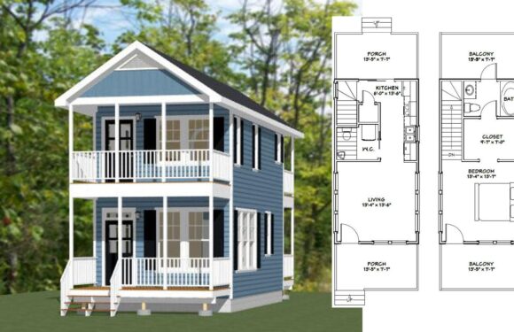 14×28 Tiny House Design 749 sq ft PDF Floor Plan