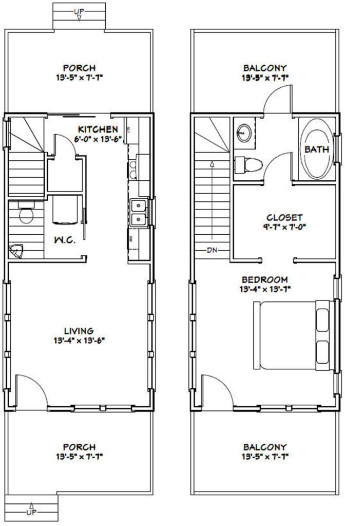 14x28-Tiny-House-Design-1-Bedroom-1.5-Bath-749-sq-ft-PDF-Floor-Plan-layout-plan