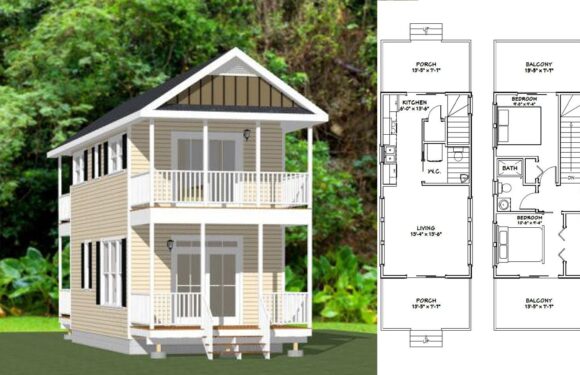 14×28 Tiny House Plan 749 sq ft PDF Floor Plan