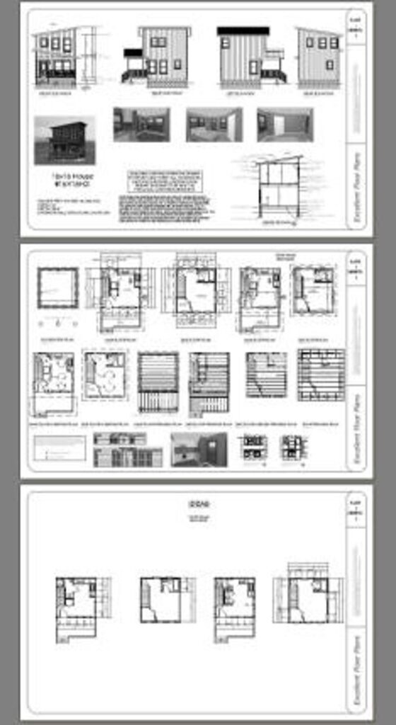 16x16-Best-Small-House-1-Bedroom-1.5-Bath-478-sq-ft-PDF-Floor-Plan-all