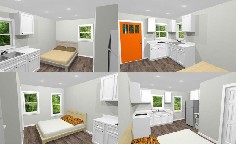 16x16-Duplex-House-3d-441-sq-ft-PDF-Floor-Plan-interior