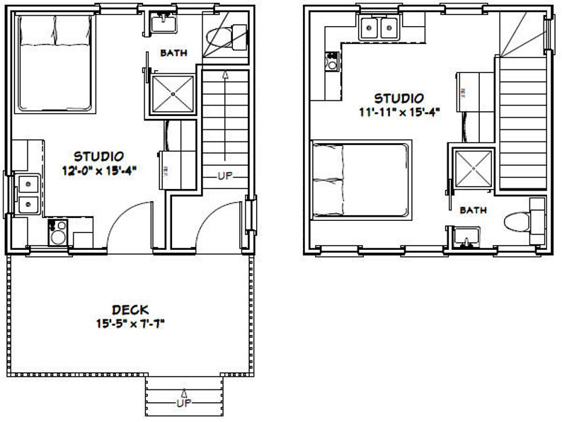 16x16-Duplex-House-3d-441-sq-ft-PDF-Floor-Plan-layout-plan
