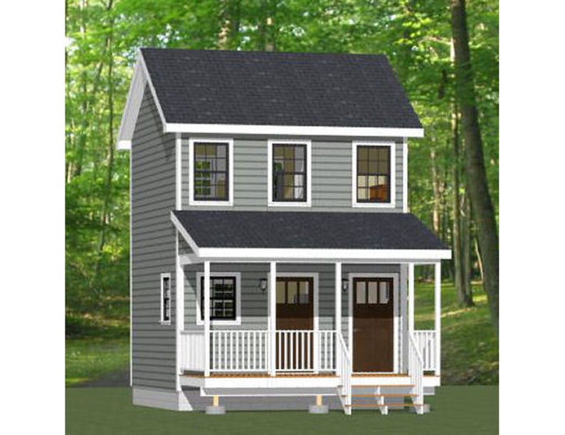 16x16-Duplex-Small-House-441-sq-ft-PDF-Floor-Plan