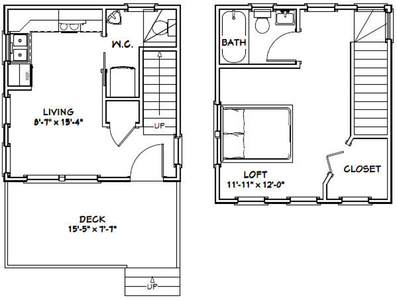 16x16-House-Design-Idea-1-Bedroom-1.5-Bath-478-sq-ft-PDF-Floor-Plan-layout-plan
