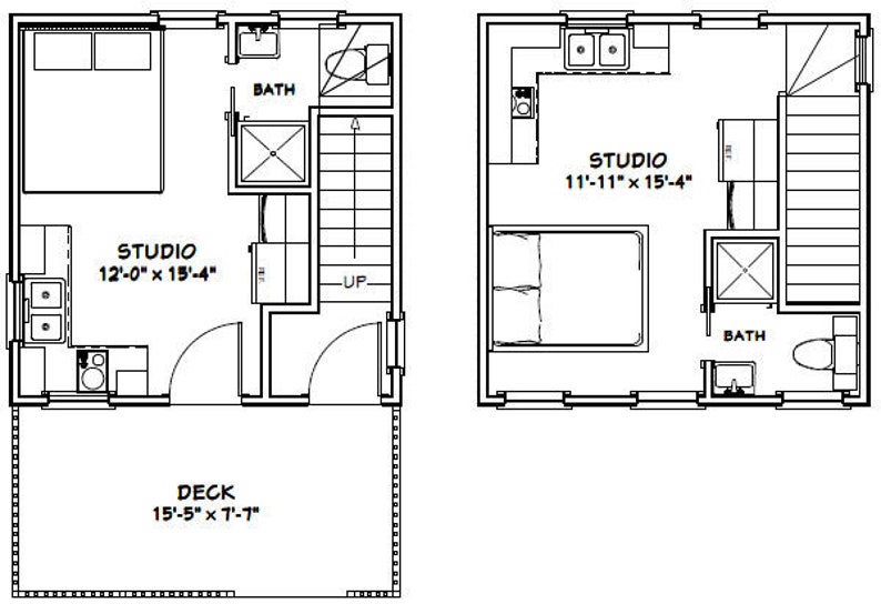 16x16-Simple-Duplex-House-441-sq-ft-PDF-Floor-Plan-layout-plan