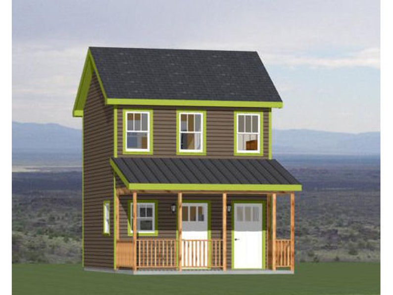 16x16-Simple-Duplex-House-441-sq-ft-PDF-Floor-Plan