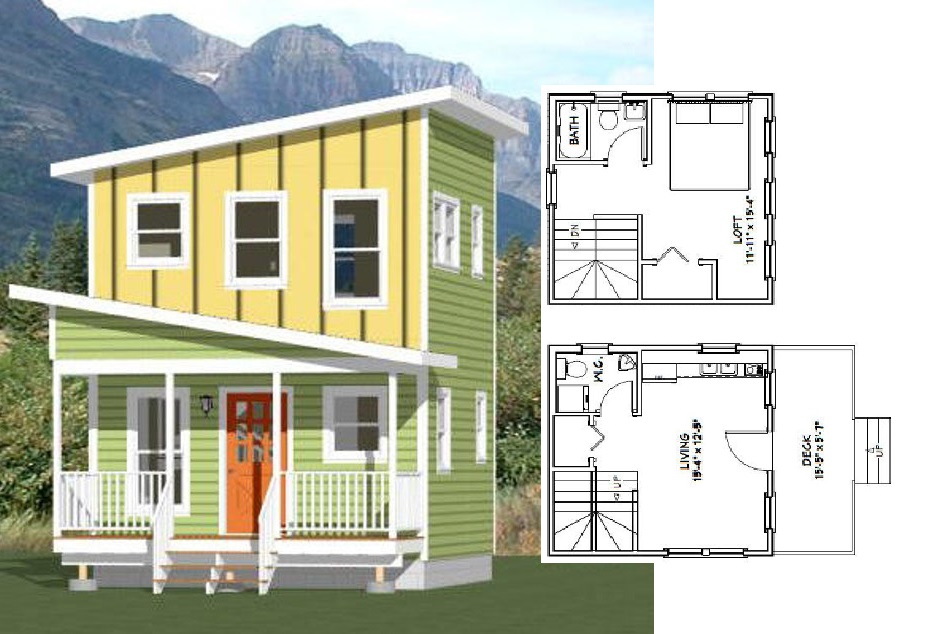 16x16-Simple-House-Plan-1-Bedroom-1.5-Bath-433-sq-ft-PDF-Floor-Plan-Copy