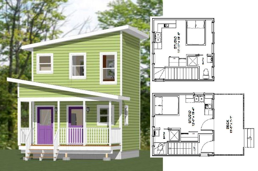 16x16-Small-Duplex-House-441-sq-ft-PDF-Floor-Plan-Cover