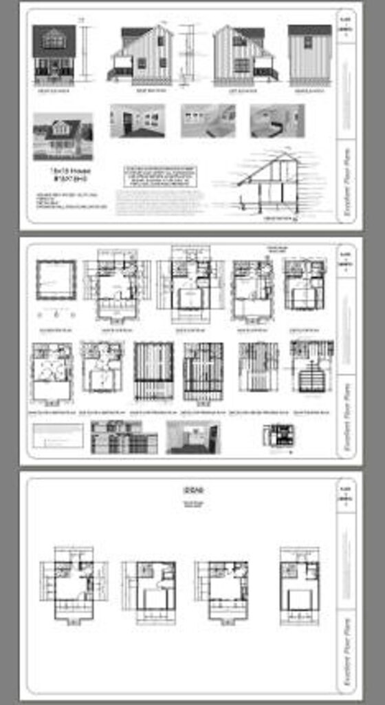 16x16-Small-House-3d-1-Bedroom-1.5-Bath-492-sq-ft-PDF-Floor-Plan-all