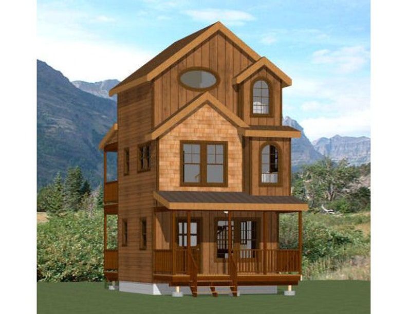 16x16-Small-House-Design-2-Bedrooms-2.5-Baths-697-sq-ft-PDF-Floor-Plan