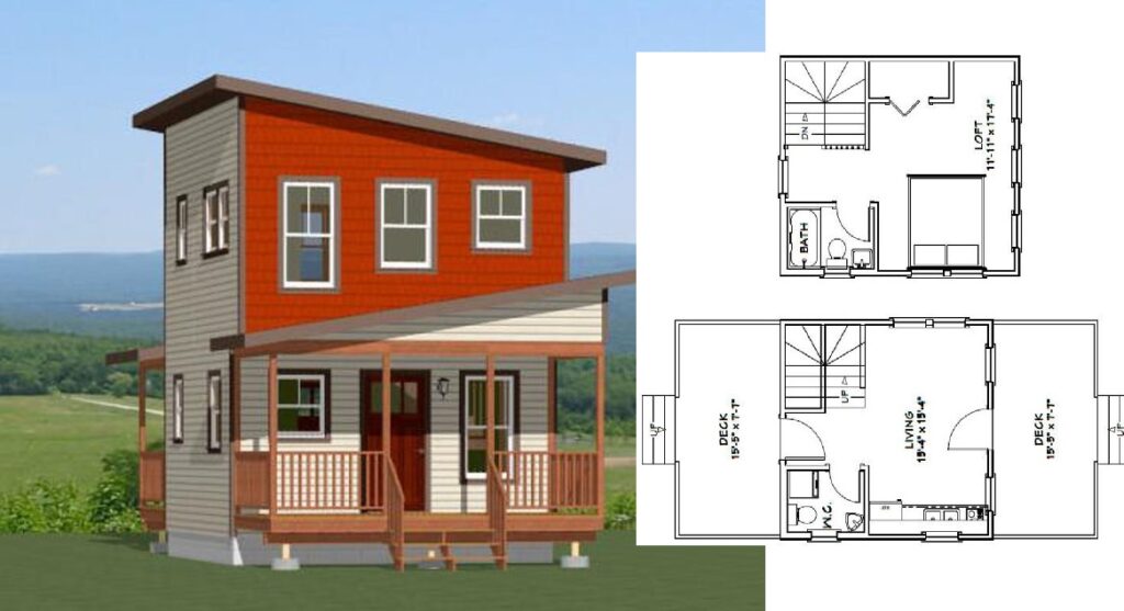 16x16-Small-House-Idea-1-Bedroom-1.5-Bath-465-sq-ft-PDF-Floor-Plan-Cover