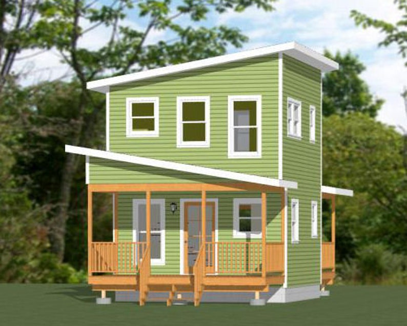 16x16-Small-Tiny-House-Plan-1-Bedroom-1.5-Bath-465-sq-ft-PDF-Floor-Plan