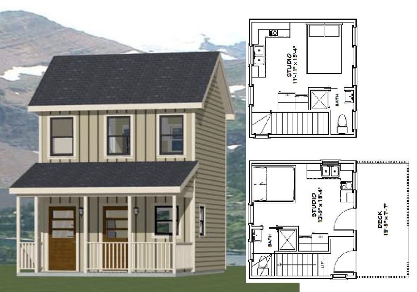 16x16-Tiny-Duplex-House-441-sq-ft-PDF-Floor-Plan-Cover
