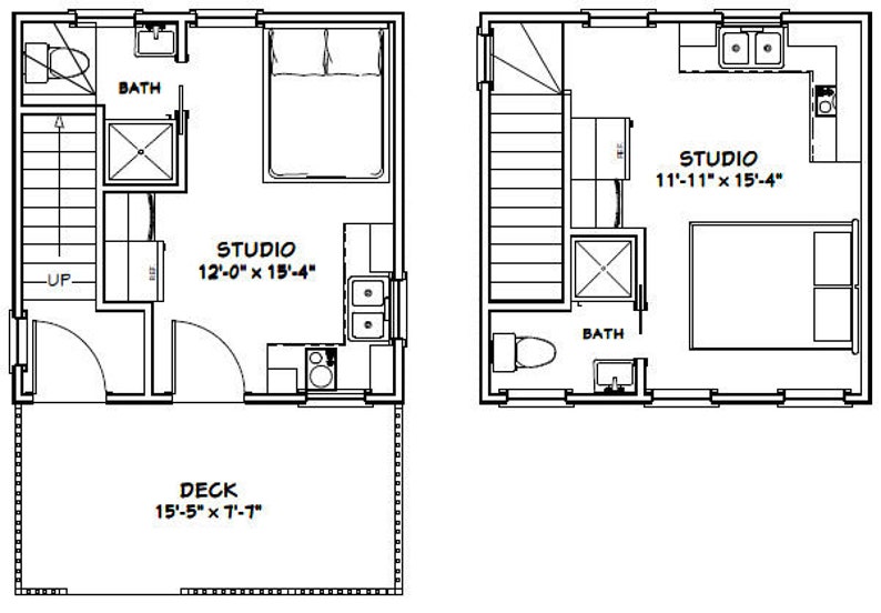 16x16-Tiny-Duplex-House-441-sq-ft-PDF-Floor-Plan-layout-plan