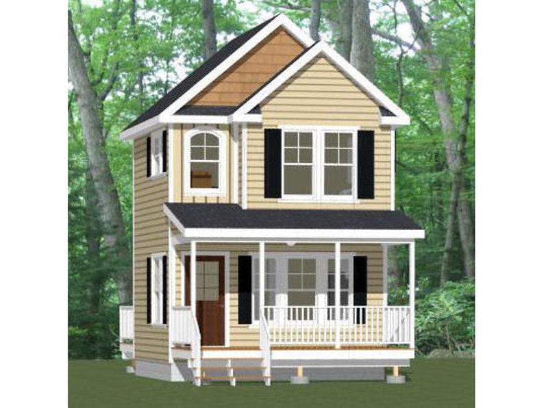 16x16-Tiny-House-3d-1-Bedroom-1-Bath-493-sq-ft-PDF-Floor-Plan