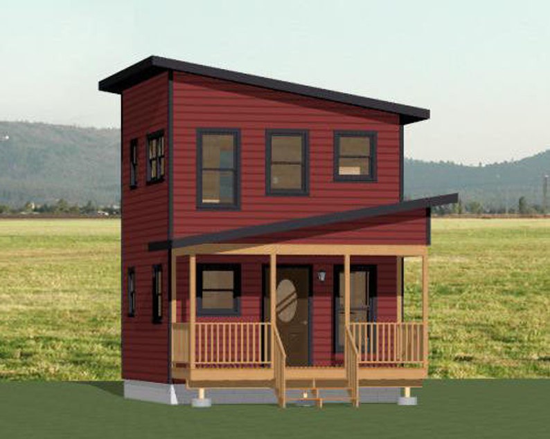 16x16-Tiny-House-3d-1-Bedroom-1.5-Bath-433-sq-ft-PDF-Floor-Plan