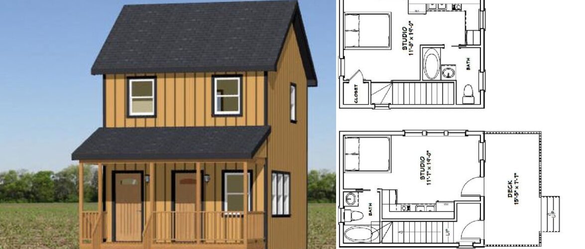 16×20 Duplex House Design 557 sq ft PDF Floor Plan
