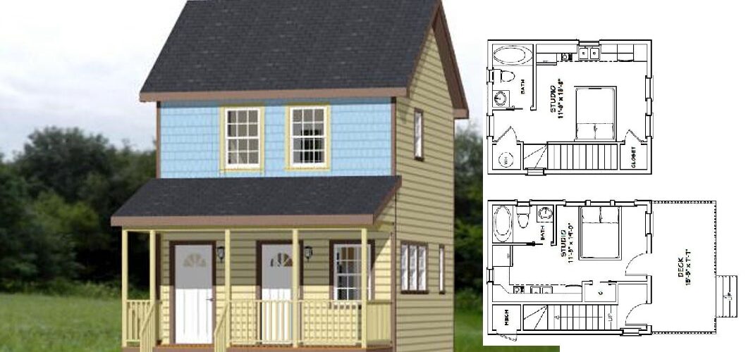 16×20 Duplex House Plan 557 sq ft PDF Floor Plan
