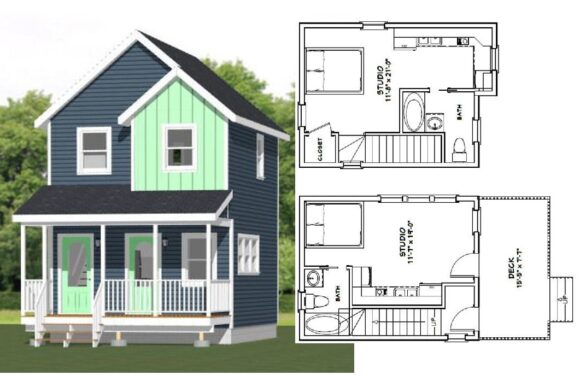 16×20 Duplex House Plan 574 sq ft PDF Floor Plan