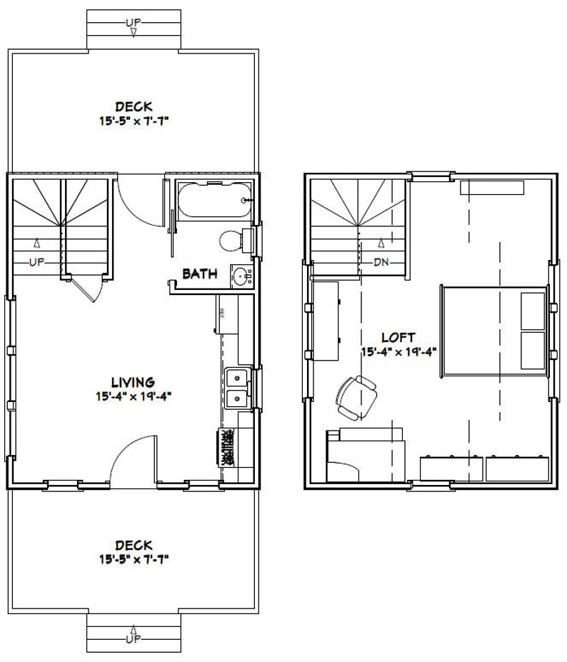 16x20-House-Design-Idea-1-Bedroom-1-Bath-574-sq-ft-PDF-Floor-Plan-layout-plan