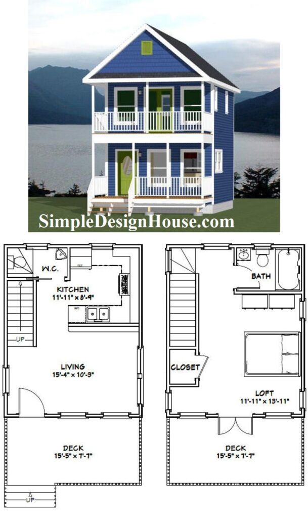 16x20-House-Design-Plan-1-Bedroom-1.5-Bath-569-sq-ft-PDF-Floor-Plan-3d