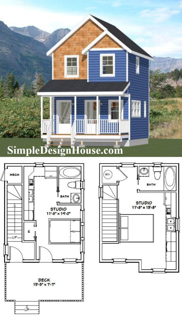 16x20-Small-Duplex-House-574-sq-ft-PDF-Floor-Plan-3d