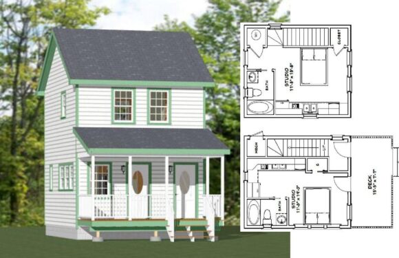 16×20 Small Duplex Plan 557 sq ft PDF Floor Plan