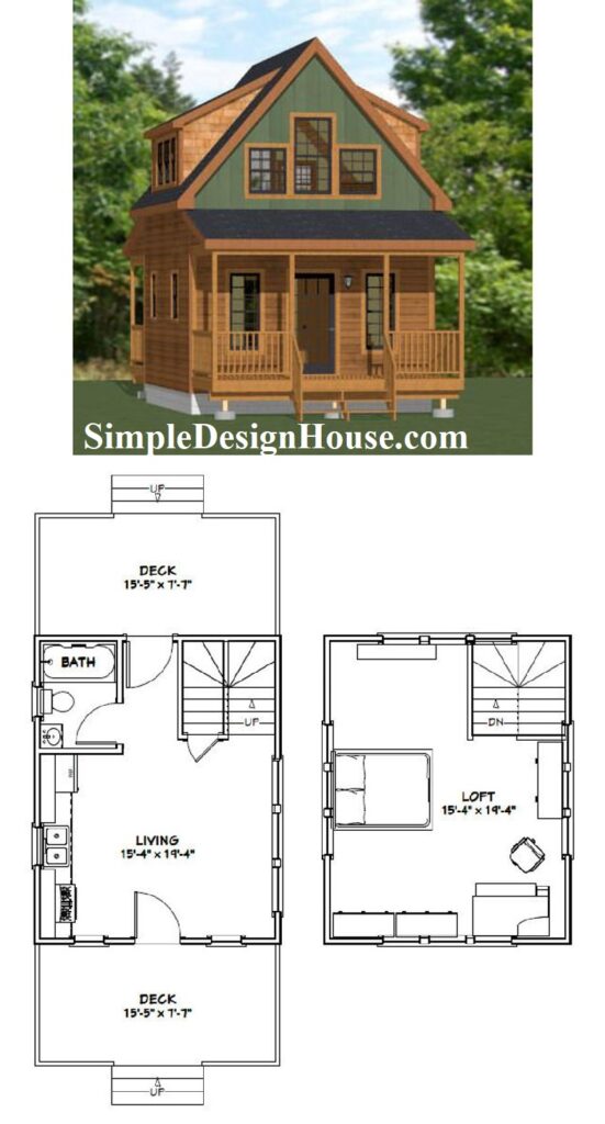16x20-Small-House-Design-1-Bedroom-1-Bath-574-sq-ft-PDF-Floor-Plan-3d