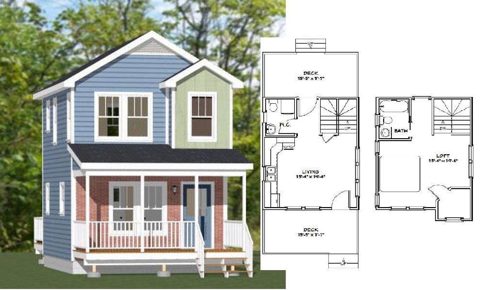 16x20-Tiny-Simple-House-1-Bedroom-1.5-Bath-586-sq-ft-PDF-Floor-Plan-Cover