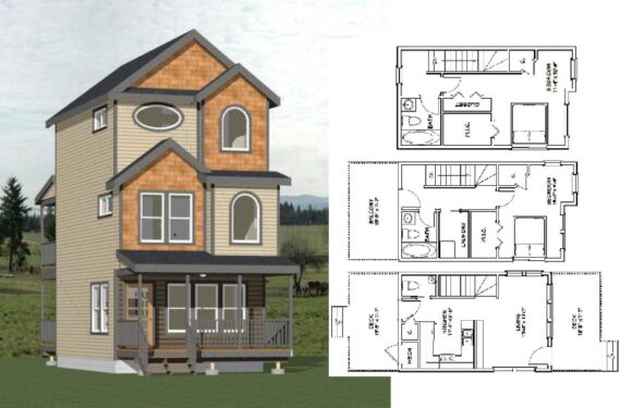 16×24 Simple House Plan 1,075 sq ft PDF Floor Plan
