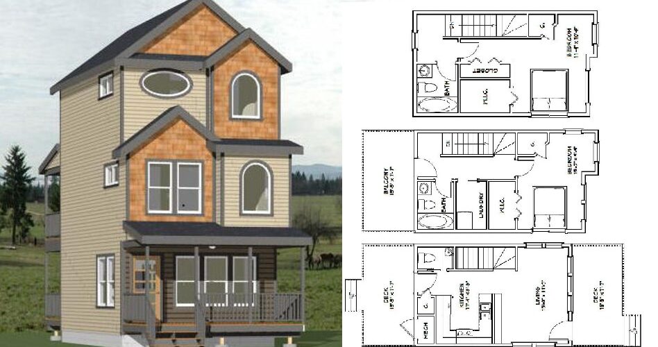 16×24 Simple House Plan 1,075 sq ft PDF Floor Plan
