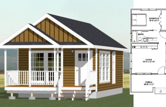 16×28 Small House Plan 447 sq ft PDF Floor Plan