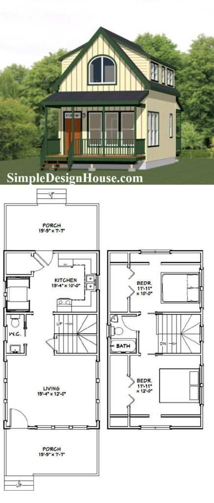 16x30-House-Design-Plan-2-Bedrooms-1.5-Bath-878-sq-ft-PDF-Floor-Plan-3d