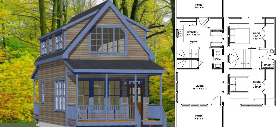 16×30 Small House Plan 878 sq ft PDF Floor Plan