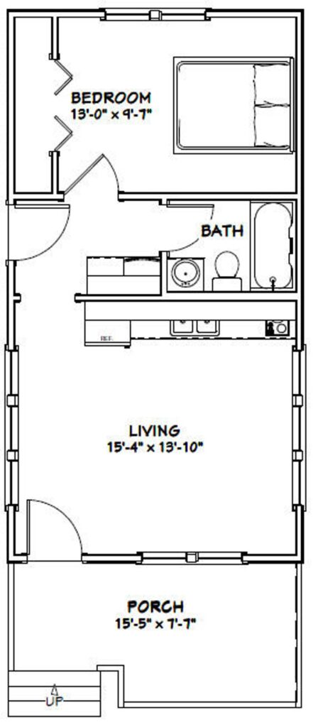 16x30-Small-House-Plans-1-Bedroom-1-Bath-480-sq-ft-PDF-Floor-Plan-Layout-plan