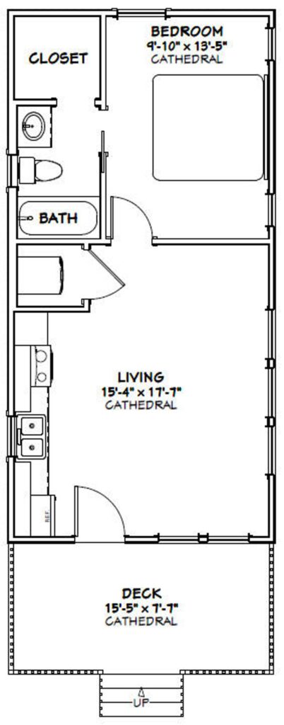 16x32-House-Design-Plan-1-Bedroom-1-Bath-511-sq-ft-PDF-Floor-Plan-layout-plan