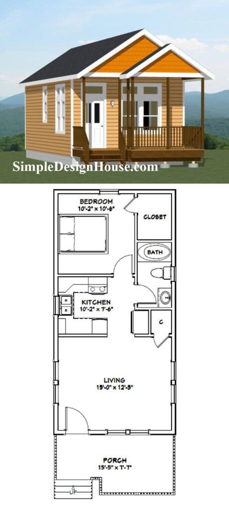 16x32-House-Plans-Idea-1-Bedroom-1-Bath-511-sq-ft-PDF-Floor-Plan-3d