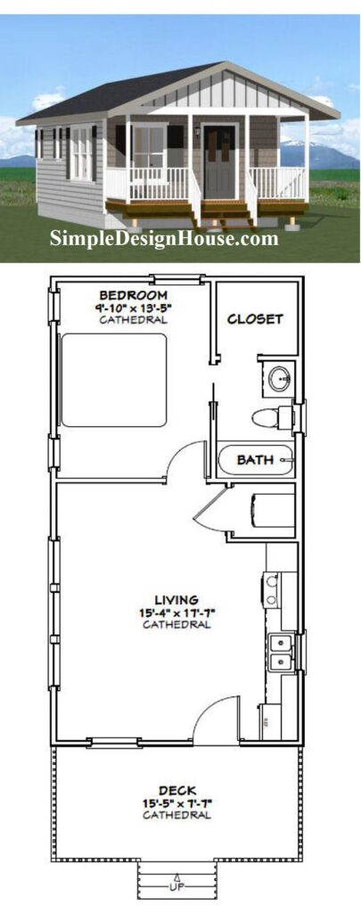 16x32-Tiny-House-Plan-1-Bedroom-1-Bath-511-sq-ft-PDF-Floor-Plan-3d